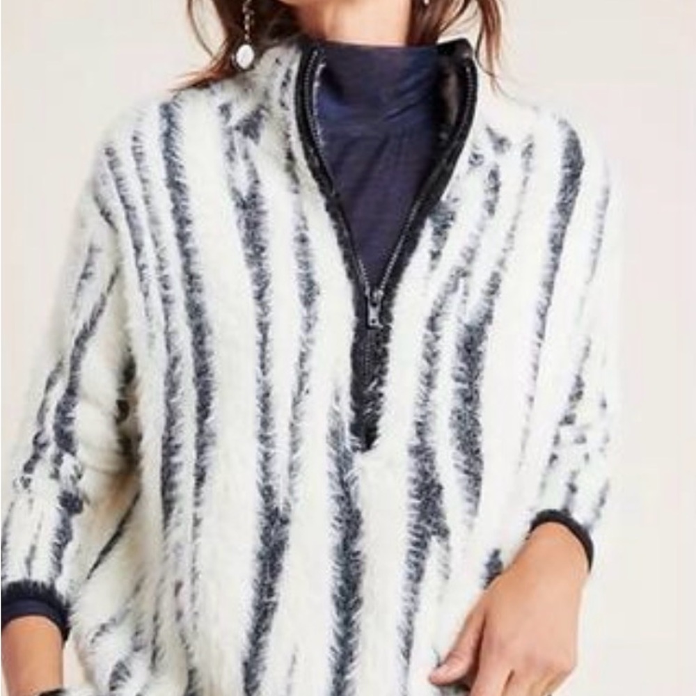 Chic Black and White Women's Turtleneck Sweater